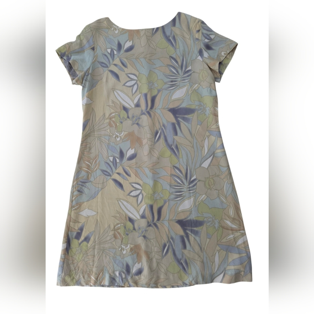 Tori Richard 100% Silk‎ Floral Shift Hawaiian Dress XL Tropical Resort Pastel - Picture 7 of 11